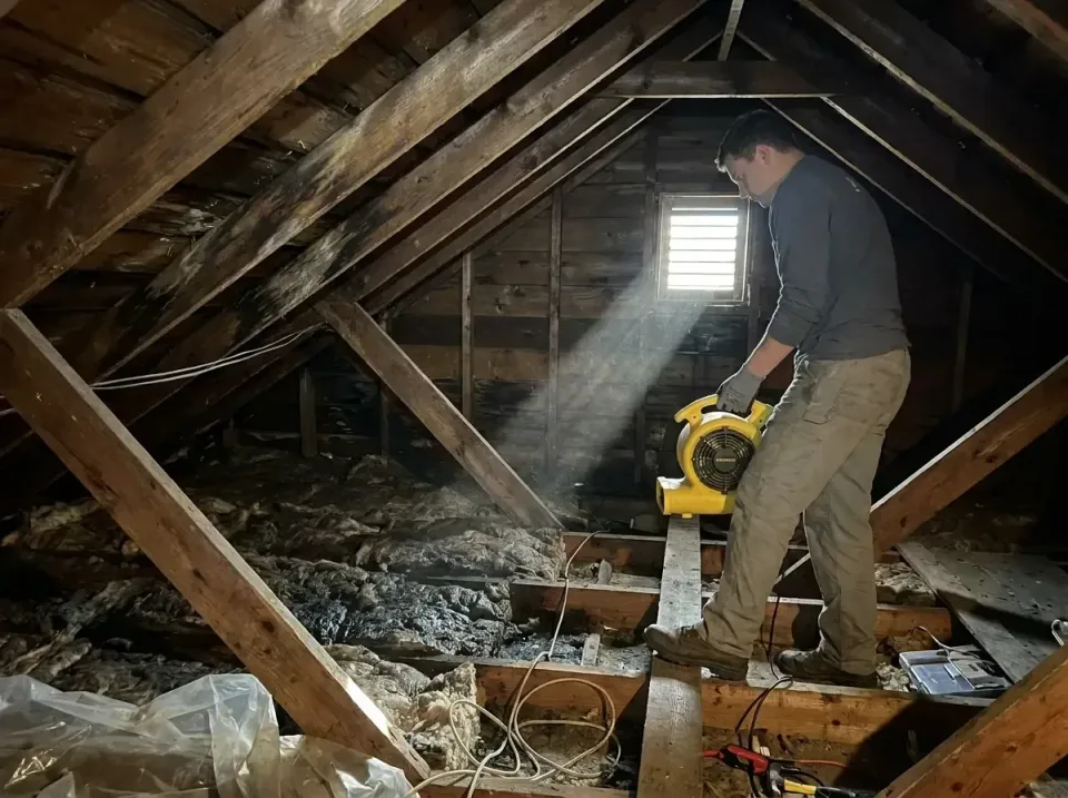 attic-water-damage-drying-proc-007 — frequently asked questions, Emergency Water Extraction & 24/7 Flood Response in Fort Ma…